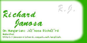 richard janosa business card